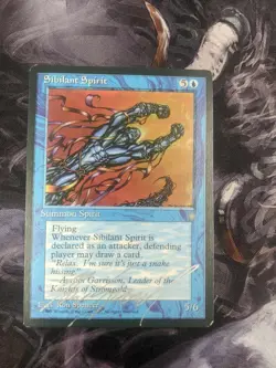 MTG Sibilant Spirit Signed Ice Age Magic the Gathering Ron Spencer silver - Image 1