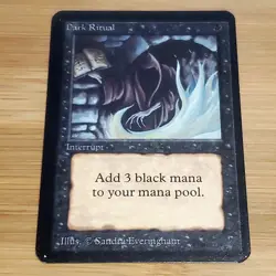 1x Dark Ritual, Limited Edition Alpha, Magic MTG LP Light Play See Photos - Image 1