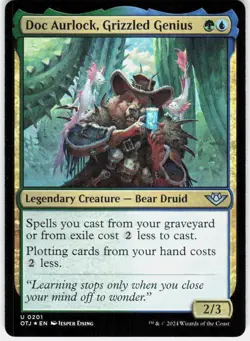 Doc Aurlock, Grizzled Genius U Outlaws of Thunder Junction 201 NM Foil - Image 1