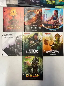 Lot x7 Vintage MtG Players Guides and x13 Bundle/Fat Pack Outer Sleeves Magic - Image 2