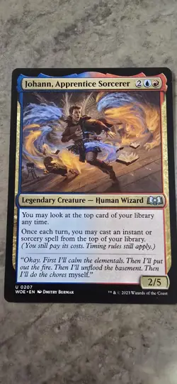Johann, Apprentice Sorcerer Wilds of Eldraine Regular Legendary Creature MTG NM - Image 1
