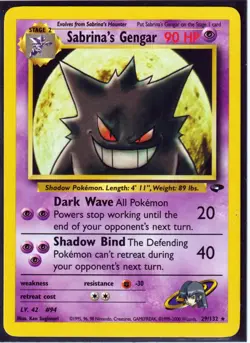 VINTAGE POKEMON SABRINA'S GENGAR 29/132 GYM CHALLENGE-RARE-REGULAR-MP (Very Good - Image 1