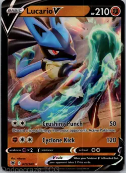 Lucario V 078/189 Holo Rare V Astral Radiance Pokemon NM - Image 1