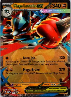 Mega Lucario ex 012 Promo Mega Evolutions Pokemon NM - Image 1