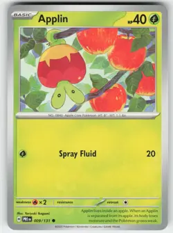Applin 009/131 Common Prismatic Evolutions Pokemon Near Mint - Image 1