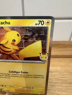 Pikachu 051/162 Promo Holo Pokemon Day / 30th Anniversary double SWIRL 🌀 DE NM - Image 3