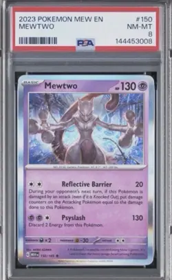 Pokemon Mewtwo #150 Pokemon 151 PSA 8 NM-MT - Image 1