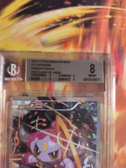 Pokemon Card Hoopa XY Promo The Clash Of Ages Movie Fullart Japanese BGS 8 - Image 4