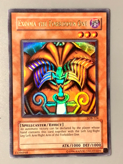 yugioh Exodia the Forbidden One LOB-124 Unlimited Edition Ultra Rare Played - Image 1