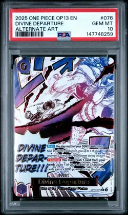 2025 ONE PIECE OP13-CARRYING ON HIS WILL ALTERNATE ART DIVINE DEPARTURE PSA 10 - Image 1