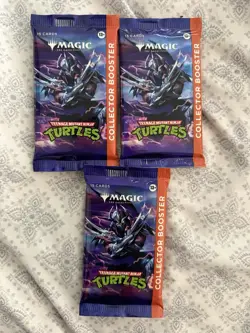 Magic: The Gathering TMNT Collector Booster 3-Pack Sealed - Image 1