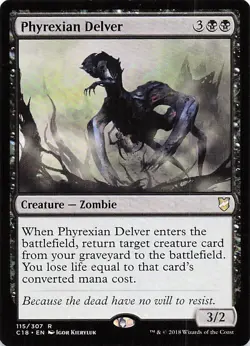 Phyrexian Delver R Commander 2018 115 NM - Image 1