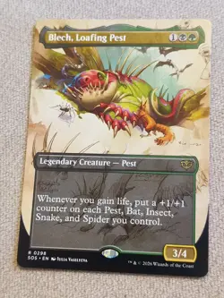 Blech, Loafing Pest (Borderless) (NM) Secrets of Strixhaven - Magic MTG - Image 1