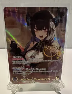 Hololive OCG Enchant Regalia EN Nerissa Ravencroft SEC hBP05-006 Signed Mint - Image 1
