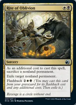 1x Rite of Oblivion NM Eng MTG - Midnight Hunt - Image 1