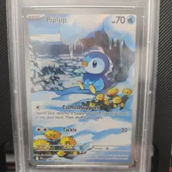 2025 POKEMON PFL EN-PHANTASMAL FLAMES ILLUSTRATION RARE #098 PIPLUP PSA 10 - Image 2