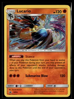 Pokemon TCG SM Promos #SM54 Lucario Cosmos Holo - Image 1