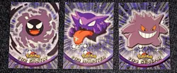 Pokemon TOPPS Gastly Haunter Gengar LP set Of 3 Vintage - Image 1