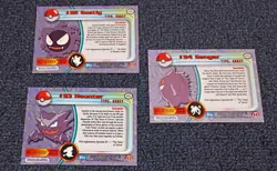 Pokemon TOPPS Gastly Haunter Gengar LP set Of 3 Vintage - Image 2
