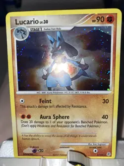 Lucario Pokemon TCG Diamond & Pearl 6/130 Holo Rare 90 HP Sugimori 2007 - Image 2