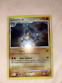 Lucario Pokemon TCG Diamond & Pearl 6/130 Holo Rare 90 HP Sugimori 2007 - Image 3