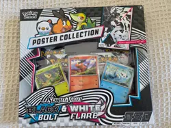 Pokemon TCG Scarlet & Violet Black Bolt & White Flare Unova Poster Collection - Image 1