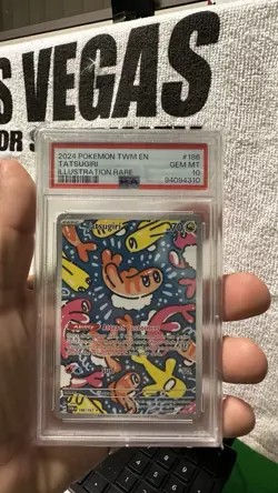 2024 Pokemon TCG Twilight Masquerade Tatsugiri 186/167 IR Holo PSA 10 - Image 1
