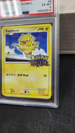 2009 ZAPDOS POKEMON RUMBLE POKEMON TCG PSA 6 EX-MT #8/16 - Image 3