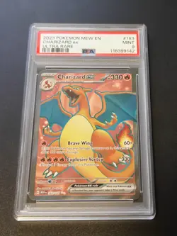 2023 POKEMON MEW EN-151 ULTRA RARE #183 CHARIZARD EX PSA 9 - Image 1