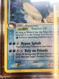 2006 Pokemon EX Legend Maker Wailord 14/92 Reverse Holo CGC 10 GEM MINT W/ Guard - Image 5