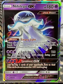 Pokemon Nihilego GX TCG 49/111 Sun & Moon Crimson Invasion Ultra Rare Holo Card - Image 1