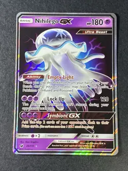 Pokemon Nihilego GX TCG 49/111 Sun & Moon Crimson Invasion Ultra Rare Holo Card - Image 2