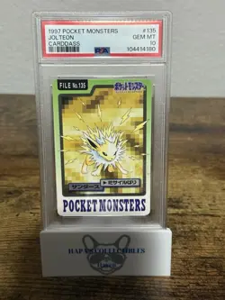 1997 Carddass Pocket Monsters Japanese Jolteon 135 PSA 10 U.S. Seller - Image 1