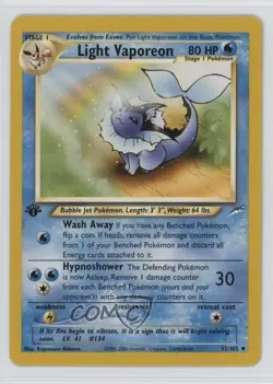 Light Vaporeon 1st Ed. Pokemon Neo Destiny #52 2002 - Image 1