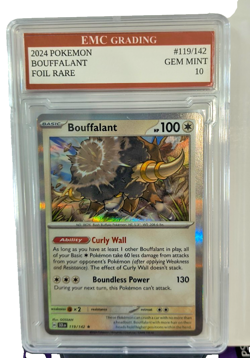 BOUFFALANT 2024 HOLO FOIL #119/142 Pokemon RARE Card GRADED 10 MINT - Image 1