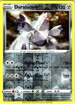 Duraludon 129/185 Holo Rare Vivid Voltage Pokemon Reverse Holo Near Mint - Image 1