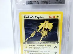 POKEMON GYM CHALLENGE 1ST EDITION ROCKETS ZAPDOS #15 HOLO BGS 8.5 ERROR LABEL - Image 3