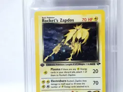 POKEMON GYM CHALLENGE 1ST EDITION ROCKETS ZAPDOS #15 HOLO BGS 8.5 ERROR LABEL - Image 4