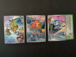 Pokemon First Starters Collection Chimchar Turtwig Piplup & Code Card (1st Set) - Image 1