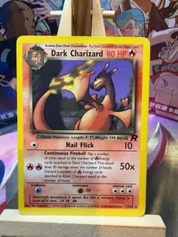 Dark Charizard 21/82 Rare Team Rocket Pokemon LP - Image 1