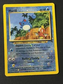Marill 11/18 Southern Islands Reverse Holo Rare Pokemon Card TCG - Image 1
