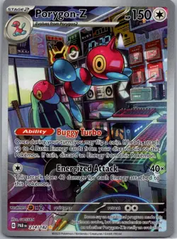 Porygon-Z 214/182 Illustration Rare Pokemon Card SV04: Paradox Rift - Image 1