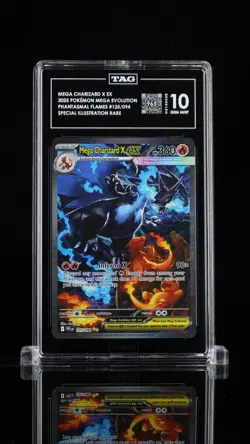 Pokemon 2025 Mega Charizard X ex 125/094 SIR Phantasmal Flames GEM MINT TAG 10 - Image 1