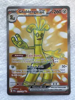 Pokemon TCG Paradox Rift Gholdengo 231/182 Ultra Rare Holo - Image 1
