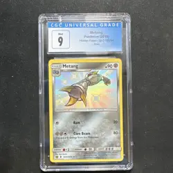 Pokemon TCG Metang CGC 9 Hidden Fates 2019 SV31/SV94 Holo Graded Card - Image 1
