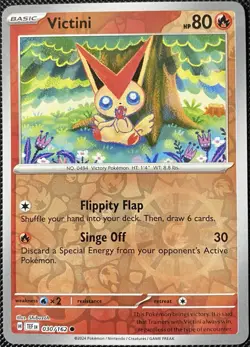 Victini 030/162 SV05: Temporal Forces Reverse Holo - Pokemon Card - Image 1