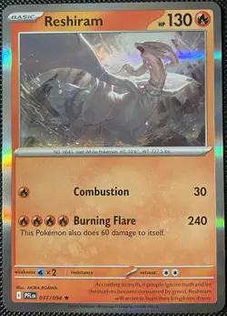 Reshiram 017/094 Me02: Phantasmal Flames Holo - Pokemon Card - Image 1