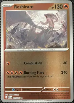 Reshiram 017/094 Me02: Phantasmal Flames Reverse Holo - Pokemon Card - Image 1