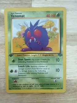Pokemon - Jungle 1st edition - Venonat 63/64 - Common LP/MP - Image 1