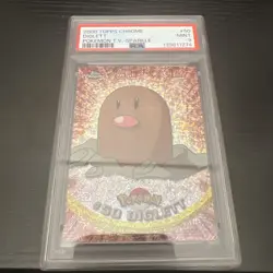 2000 Topps Chrome Pokemon T.V. Sparkle #50 Diglett PSA 9 MINT - Image 1